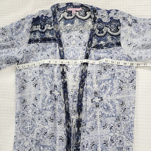 Calypso St. Barth Amantha Embellished Open Front  Kimono Jacket Cover Up - Picture 12 of 16